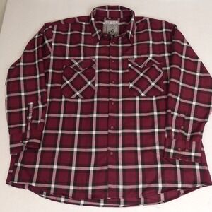 Dixxon Flannel The Cellar Button Down Long Sleeve Shirt Red Plaid Men's 5XL